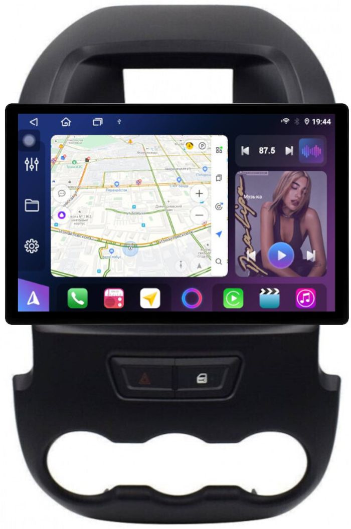 Магнитола для Ford Ranger 3 2011-2015 (рамка тип 2) - FarCar BX877 монитор 13" 2K QLED на Android 13, Быстрая, CarPlay, 4G SIM-слот