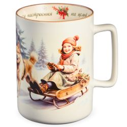 КРУЖКА LEFARD "ХОРОШЕГО НАСТРОЕНИЯ НА ЦЕЛЫЙ ГОД" 400МЛ