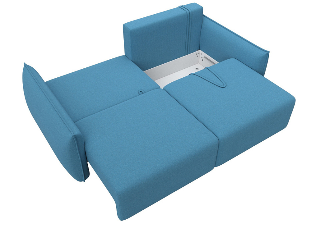 Диван прямой Лига-051 НПБ РОГОЖКА Амур 10 голубой