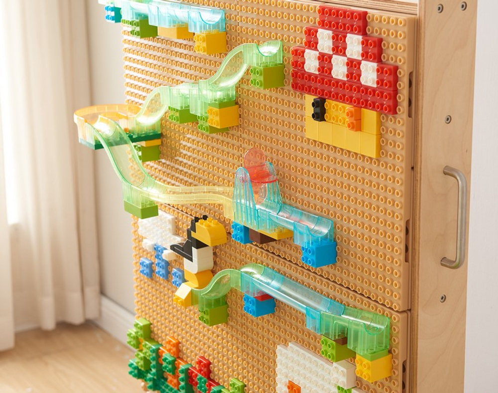 STEM Трек с мячом (кинетический) и строительные блоки, набор из 359 деталей