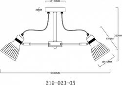 Люстра на штанге Velante  219-023-05