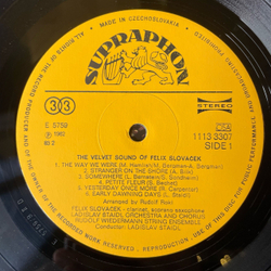 Винтажная виниловая пластинка LP Felix Slovacek Феликс Словачек, The Velvet Sound Of Felix Slovacek (Чехословакия 1982)