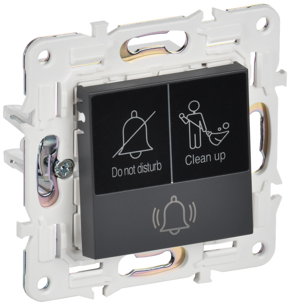 SKANDY Кнопка звонка с индикацией для отелей 10А SK-V17T титан IEK