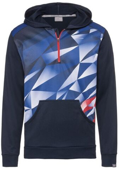 Мужская теннисная кофта Head Medley Hoodie M - royal blue/red
