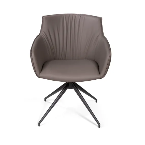 Полукресло Sofia, темно-серая экокожа Soft-Touch