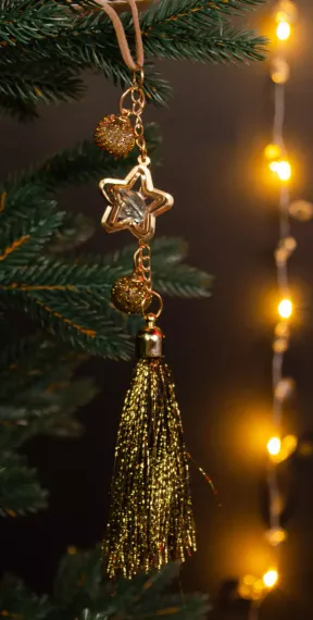 Подвески на елку Загадки Востока - Шар с кистью 21 см., Kaemingk (385696/4)