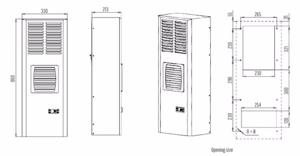 Настенный холодильный агрегат PW606, 680Вт