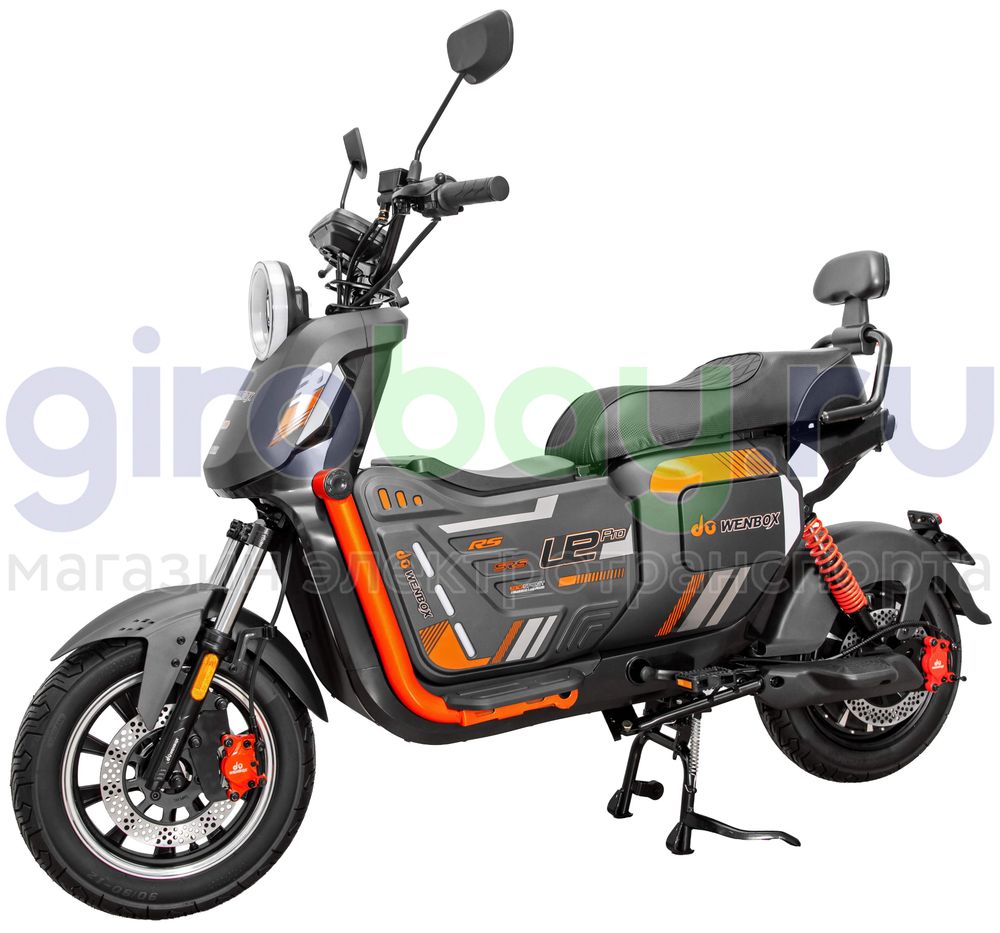 Электроскутер WENBOX U2 PRO 1500W (60V/30Ah) - Чёрный фото №1