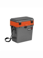 Ящик рыболовный зимний для хранения снастей серый/оранжевый