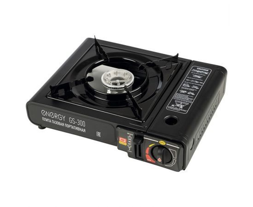 Плитка газовая портатив Energy GS-300, 2,5 кВт (35х30х9,5см) пьезоподжиг, кейс