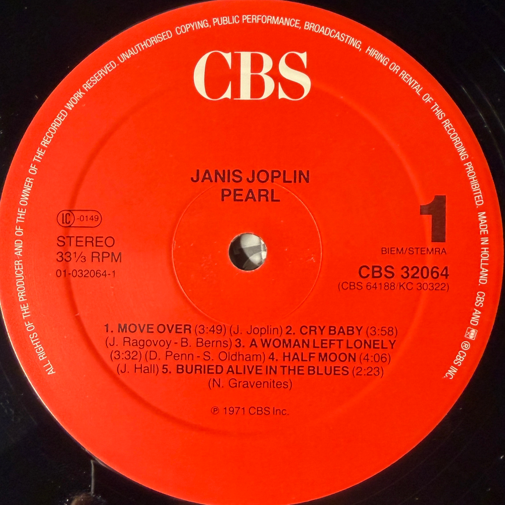 Виниловая пластинка Janis Joplin ‎– Pearl LP