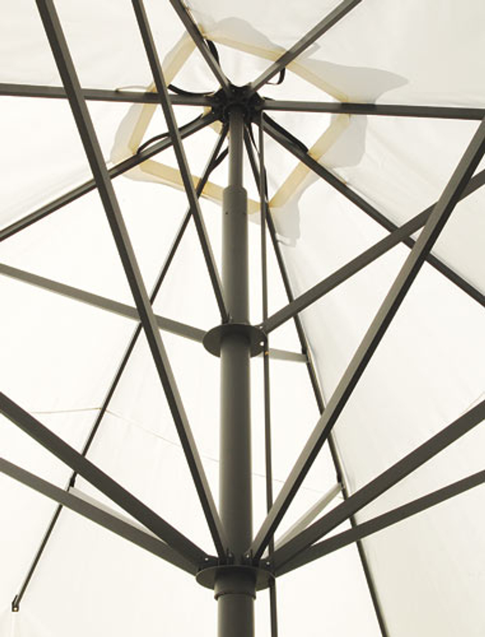 Зонт профессиональный телескопический 5х6 м Scolaro Capri Dark, антрацит, слоновая кость