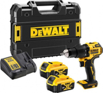 Дрель-шуруповерт аккумуляторная DeWALT DCD 709 M2T ударный, бесщеточный DCD709M2T-QW