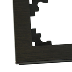 Рамка 3-местная, металл, STEKKER MFR00-7003-05, серия Катрин, черный 50020