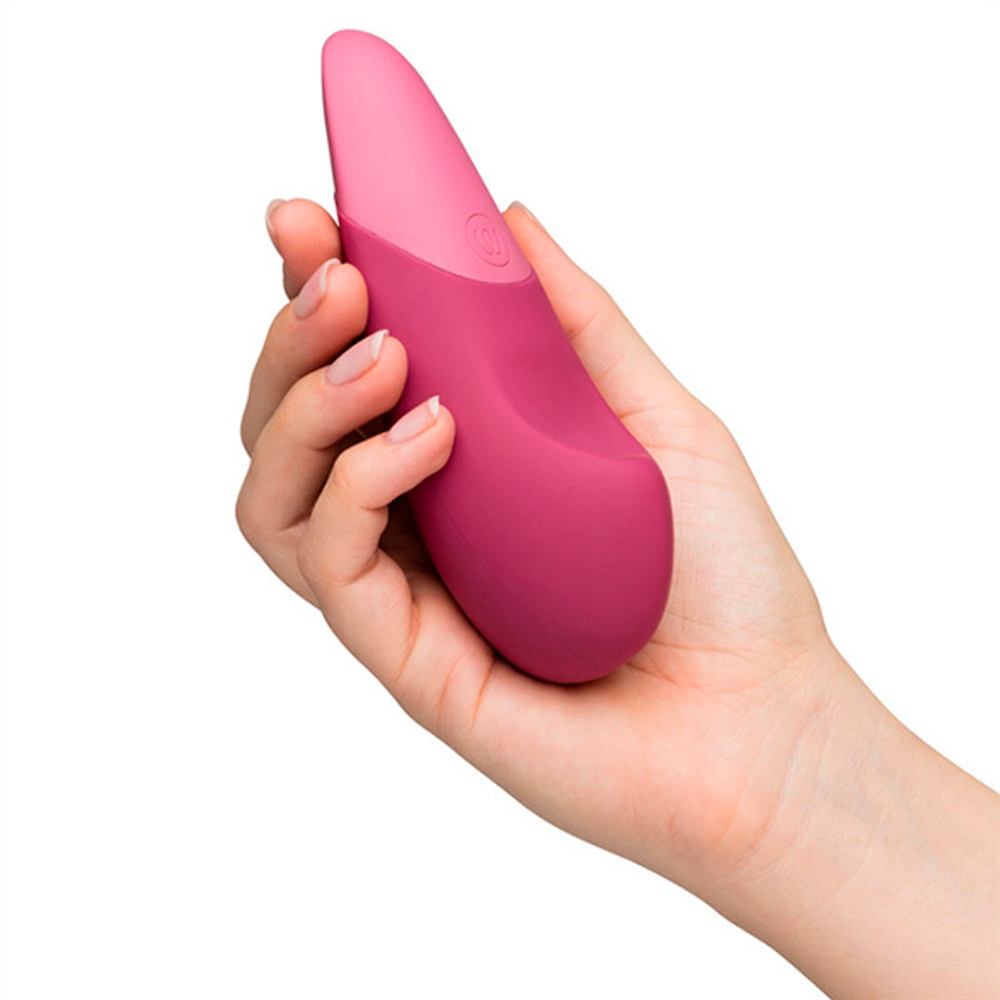 Темно-розовый клиторальный вибратор 14,2см Womanizer Vibe Rose WZFS1SG3