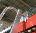 Лестница приставная стеллажная MEGAL ЛПС - 3,5 с поручнями