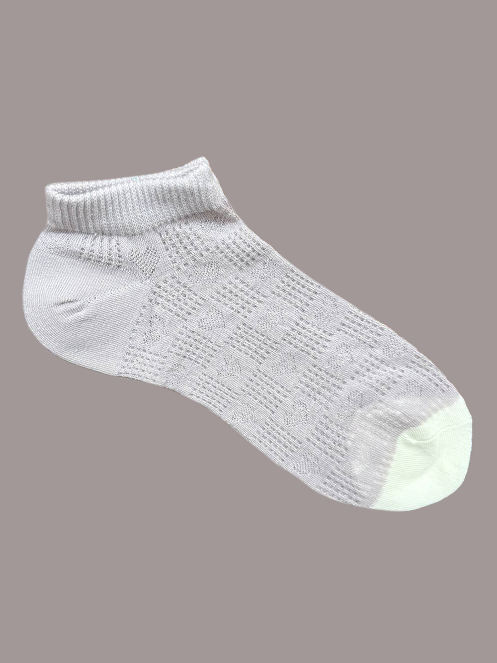 Короткие носки р.35-40 "Перфорация Сердечки" Сиреневые