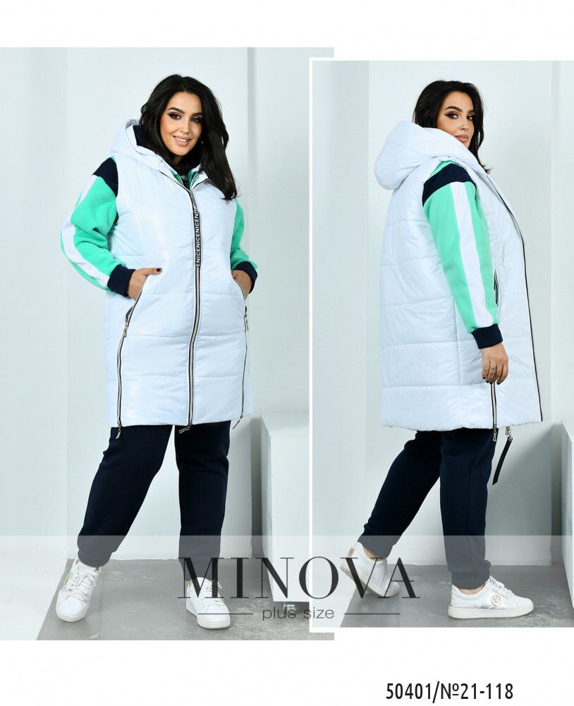 Костюм 21-118-ментоловый-белый Minova