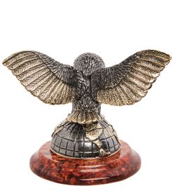 Народные промыслы AM-2179 Фигурка «Сова Хэдвиг» (латунь, янтарь)