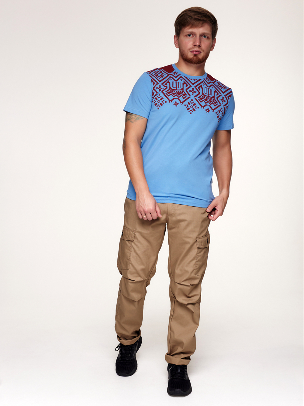 Футболка Варгградъ мужская голубая «Вдоль по морю»