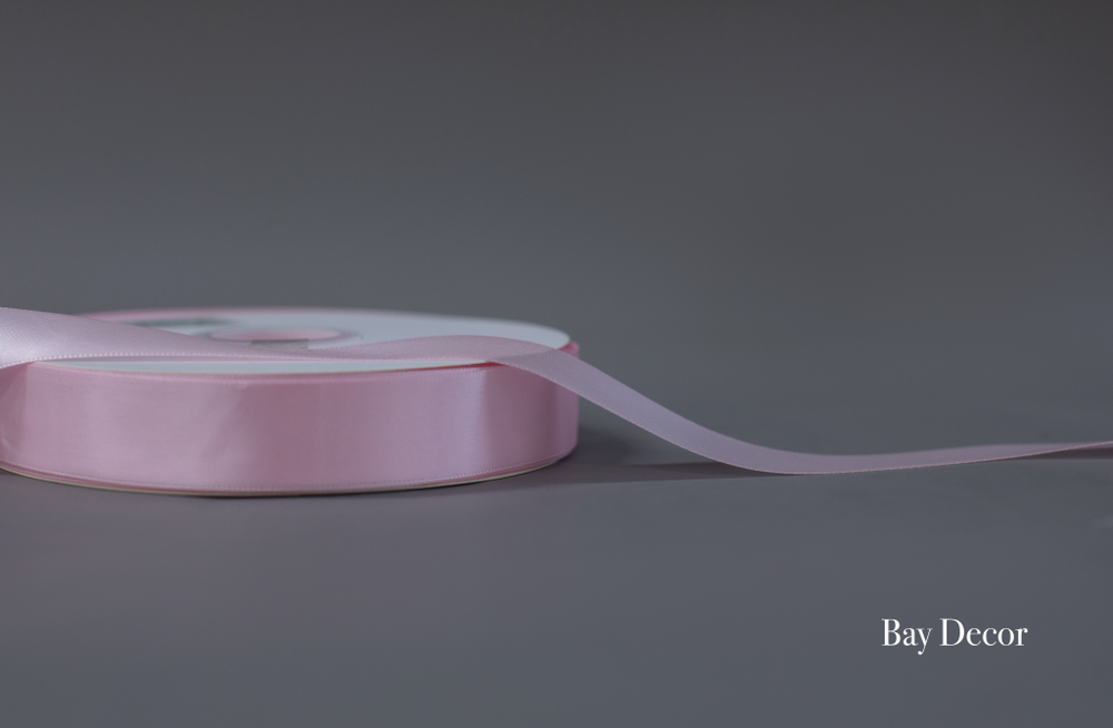 Лента CYDDH103 атласная бледно-розовая 2,5 см.*100 ярдов