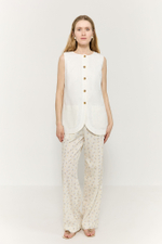 Жилет удлиненный изо льна