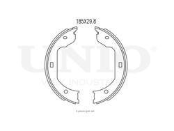 Колодки тормозные бараб. задние UNIO BRP-10100