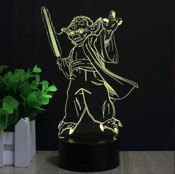 3D лампа Йода со световым мечом