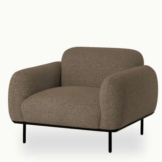 Кресло Blocco, серо-коричневое