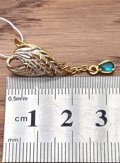 Серьги Крылья Ангела с фианитом