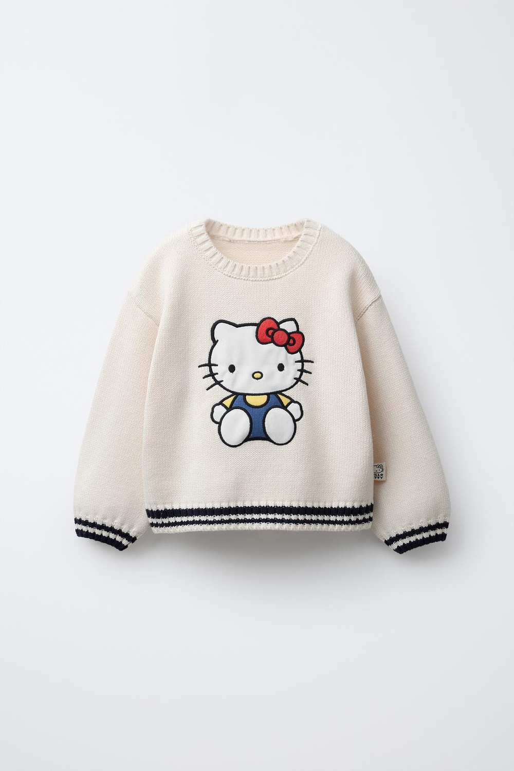 ZARA ВЯЗАНЫЙ ДЖЕМПЕР HELLO KITTY © SANRIO, ЭКРЮ