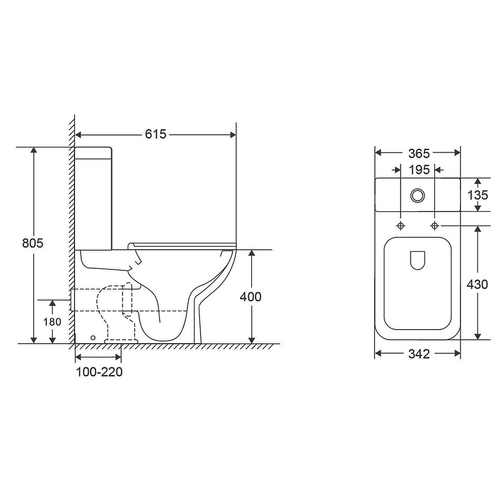 Унитаз-компакт Azario VARO 365х615х805 напольный, безободковый,с быстросъемным сиденьем Микролифт, дюропласт (AZ-2171-1)