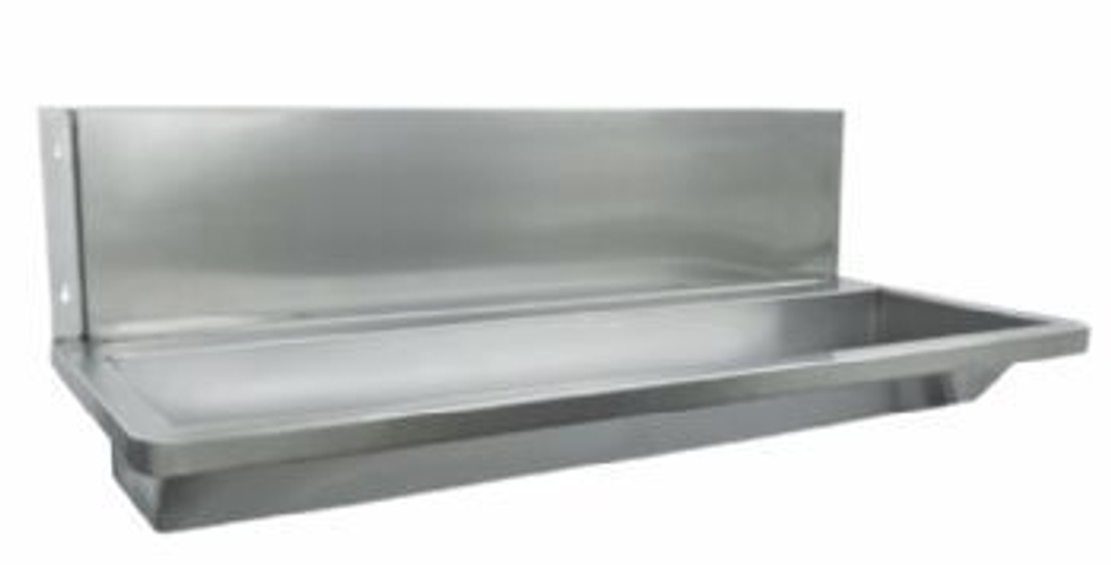 Раковина коллективная со стенкой 428х1800х500 мм WASH 13050.18.S матовый