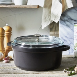 STAUB Чугунная кастрюля La Cocotte 24 см 3,8 л черная