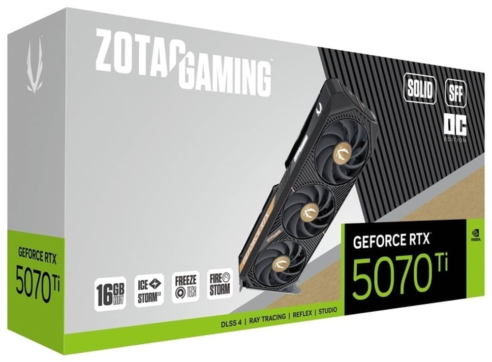 Видеокарта ZOTAC GAMING GeForce RTX 5070 Ti SOLID SFF OC ZT-B50710J3-10P 16 Гб