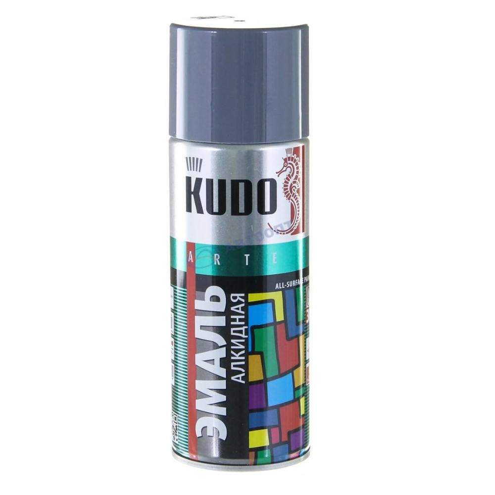 КРАСКА АЭРОЗОЛЬ АЛКИД. ТЕМНО-СЕРАЯ 520 МЛ RAL 7012 (12) "KUDO" KU-1016