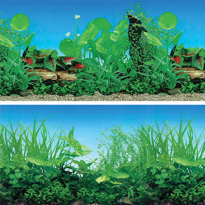 Фон "Прибрежные заросли/Зеленый микс", 9011/9051, 600*1500мм, Laguna AQUA