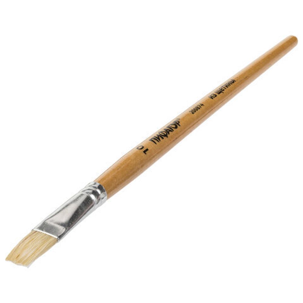 Кисть ПИФАГОР, щетина, плоская, № 10, 200874