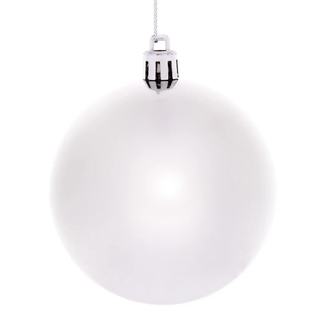 Новогодние шары 8 см (набор 3 шт) «Микс фактур», серебро