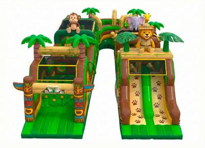 Надувная полоса препятствий «Дикие джунгли», 34,3×11,6×6,1 м