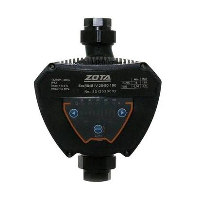 ZOTA EcoRING IV 25-80 180, циркуляционный насос для отопления, чугун, 180 мм, с гайками, 1х230 В, частотник