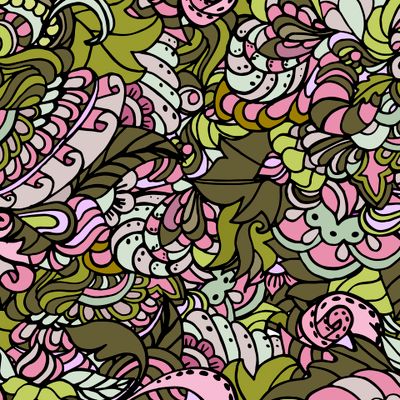 Абстрактный орнамент  болотного цвета