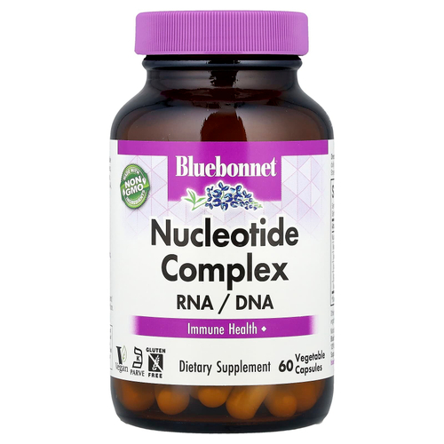 Bluebonnet Nutrition, Nucleotide Complex, РНК / ДНК, 60 растительных капсул