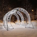 Светодиодный тоннель из 3-х арок "Звездный"