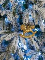 Заснеженная елка с гирляндой «Форесто» холодный свет (Литая+пвх) от 1.2 до 2.4 м