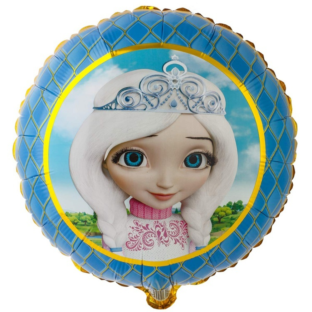 Фольгированная фигура, круг, РУС Царевны Алёнка,18"/46СМ