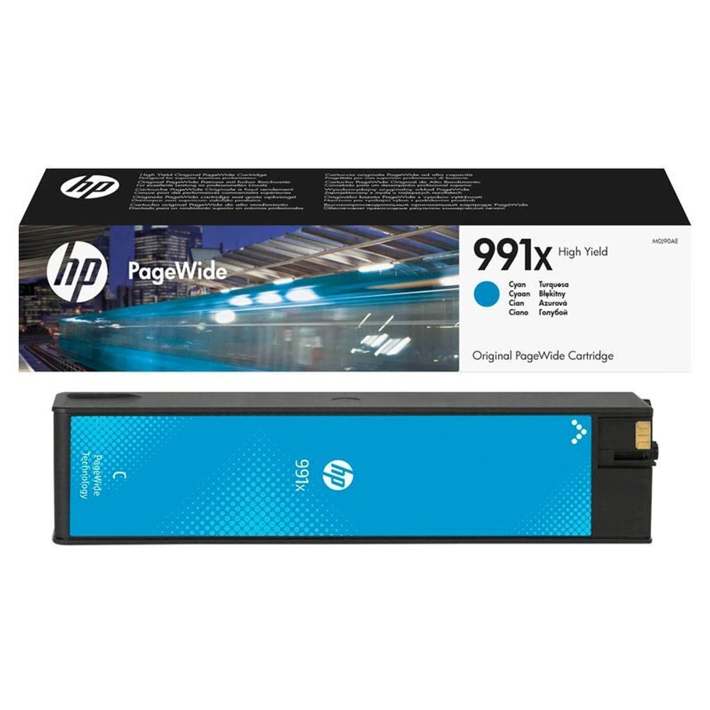Картридж HP 991X (M0J90AE) для PageWide 774/779/750/755/772/777 голубой (16k)