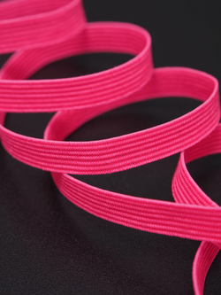 Резинка узкая бельевая розовая неоновая ширина 6 мм