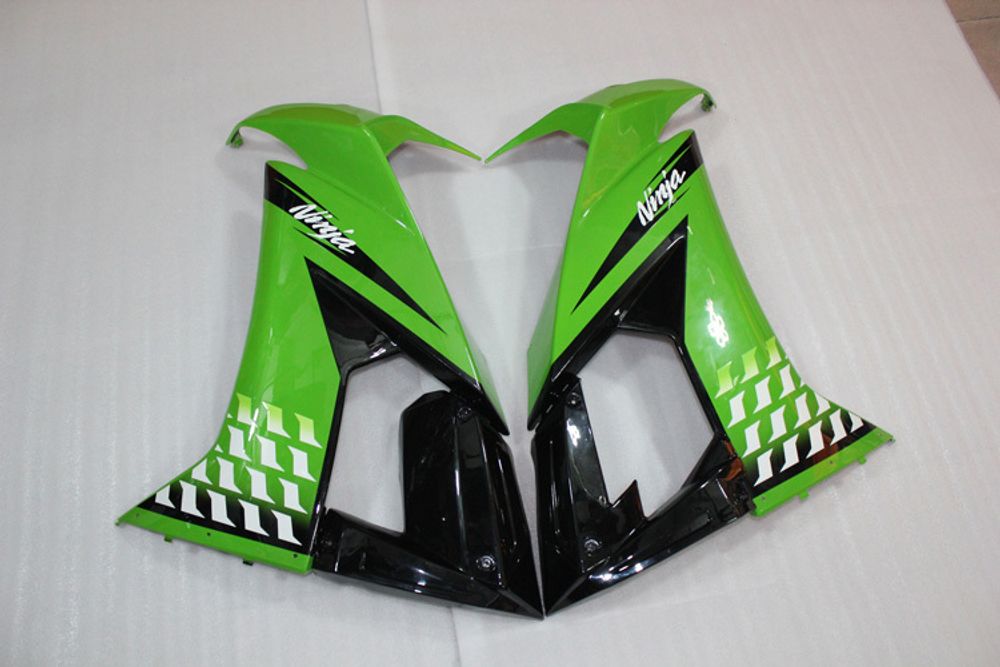 Комплект пластика для мотоцикла Kawasaki ZX-10R 08-10 Зелено-Черный Заводской COLOR+