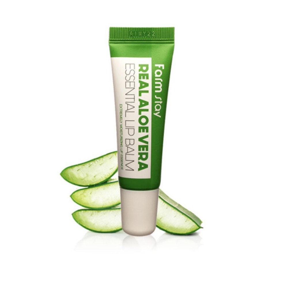 FarmStay Бальзам для губ суперувлажняющий с алоэ вера - Real essential lip balm, 10мл
